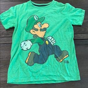 Vintage retro Super Mario Brothers Luigi shirt